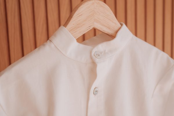 Camisa de criança em algodão de meia gola